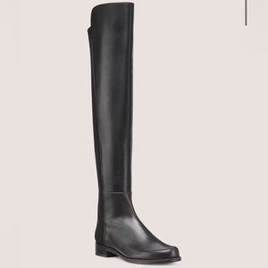 Stuart Weitzman Black Over-the-Knee Leather Boots